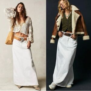 We The Free White Maxi Skirt White 0